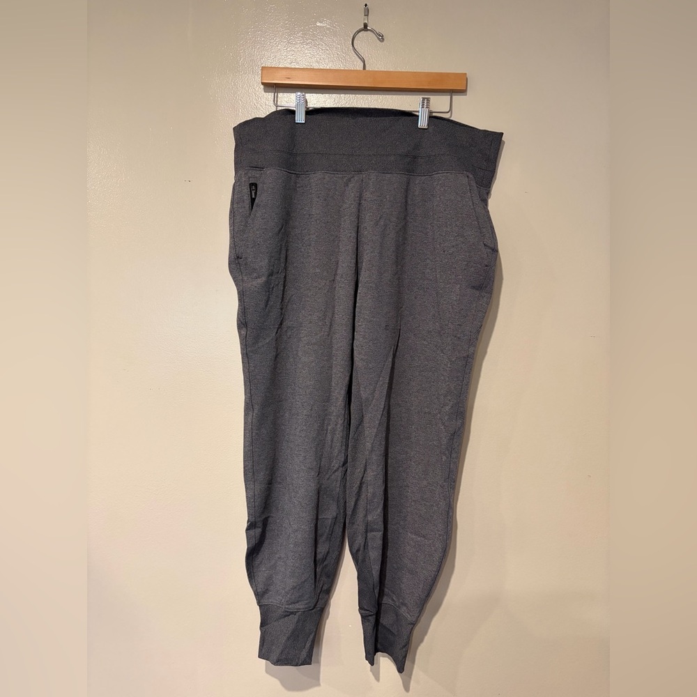 Athleta Heathered Charcoal Gray Jogger Pants